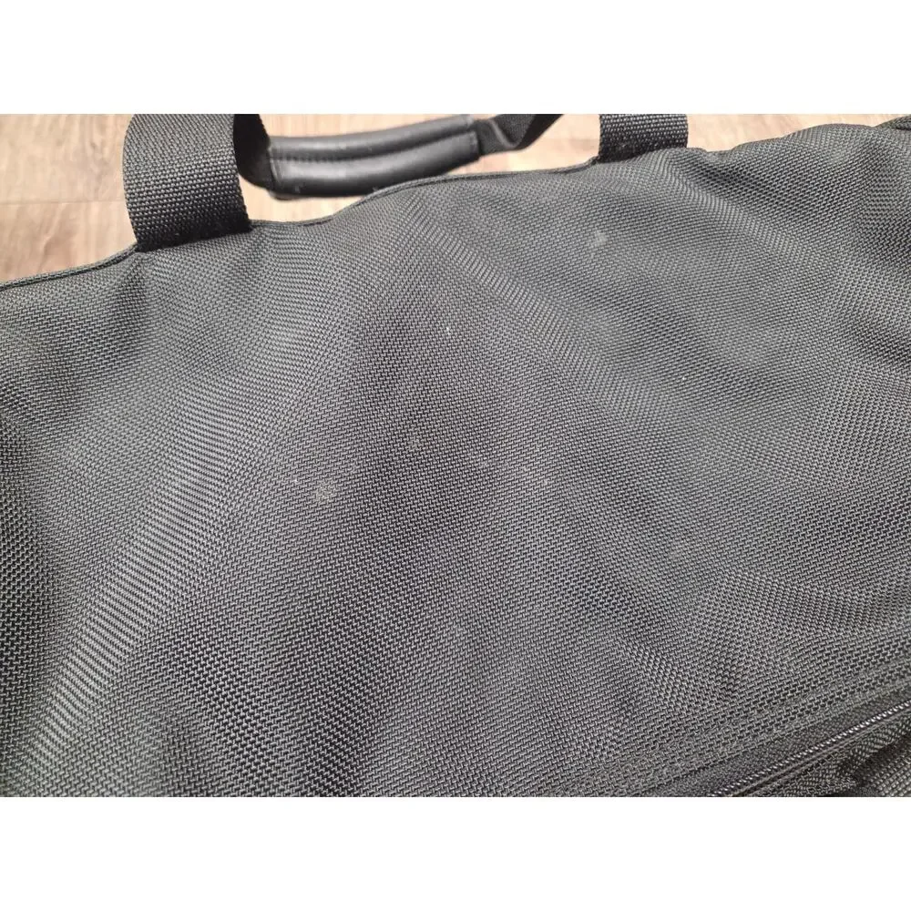 Tumi USA Black Ballistic Nylon 17” Compact Carry-On Travel Gym Bag Tote Duffle